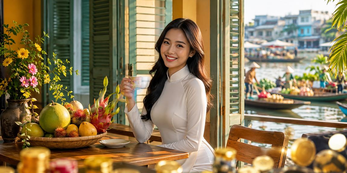 Người dùng tại Đồng bằng sông Cửu Long thưởng thức cà phê và theo dõi khuyến mãi trực tuyến trên điện thoại